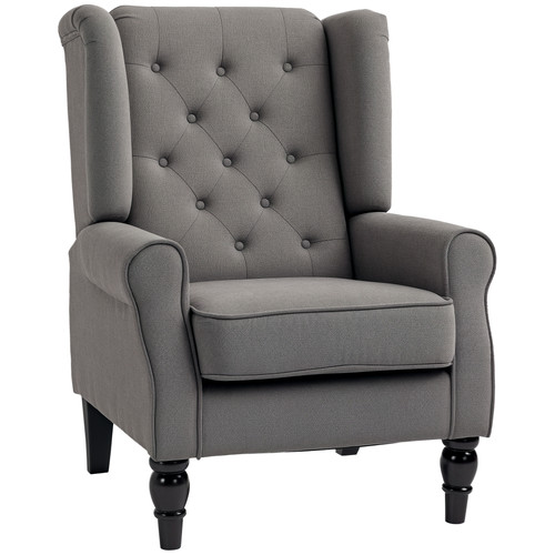 Homcom tufted accent armchair - accent,