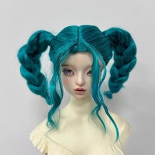 1/6 1/4 1/3 Double Braided Pigtail Wig Faux Mohaire Silk Wig For BJD Doll