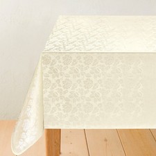 Cream Beige Table Cloth  Wipe Clean PVC Vinyl Oilcloth Table Cover