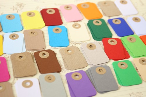 Colorful gift tags 20pc - colorful,