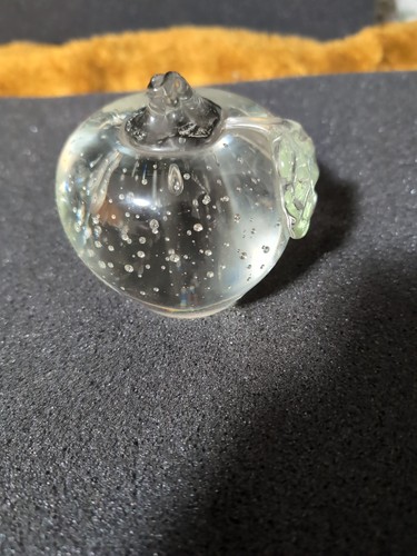 Art glass apple - clear,