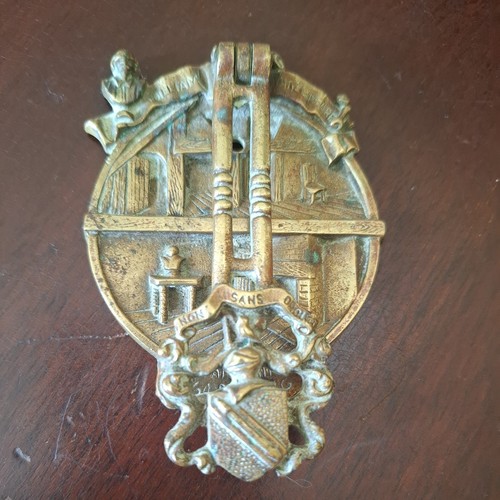 Antique old cast brass door - antique,