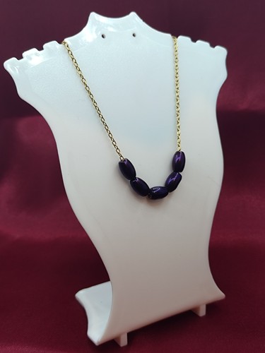 Hematite bead necklace - hematite,