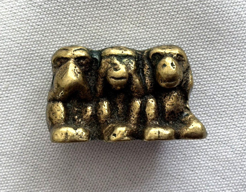 Miniature brass monkeys see - brass,