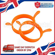 2 NON STICK EGG RINGS ROUND FRYING PAN FRIED FRY PANCAKE COOKING MOULD HANDLE UK