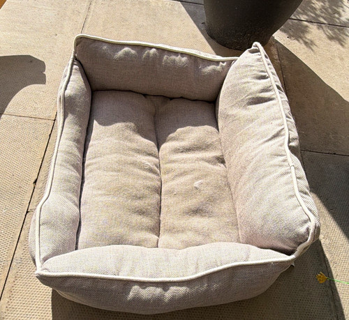 Beige sofa style dog bed - dog, with