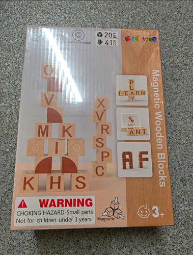 Mag block magnetic wooden - magnetic,