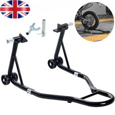 Heavy Duty Motorcycle Rear Paddock Stand Black Motorbike Stand Free Bobbin Hooks