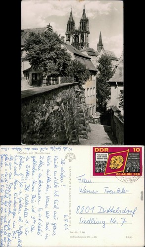 Postcard meissen cathedral - postcard,