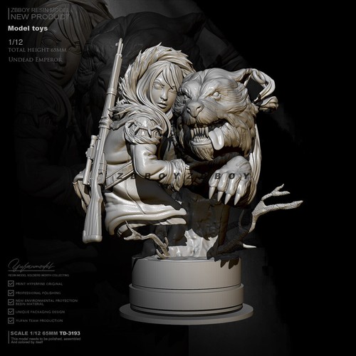 Resin bust figure - resin,