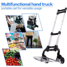 Sturdy 80KG Collapsible Hand Cart with Wheels for Convenient Transport