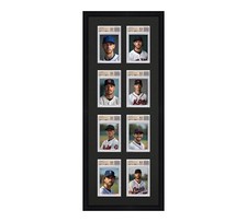 BGS Graded Card Frame Display Holds (8) Slabs Baseball, UV Protection (optional)