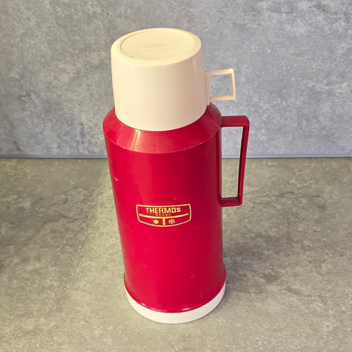 Vintage thermos flask red 8 - flask, 1.8