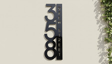 Vertical House Numbers Sign