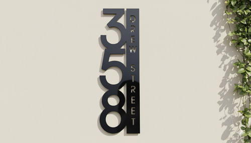 Vertical house numbers - house,