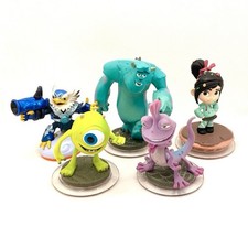 Disney Infinity Monsters Inc Wreck It Ralph Skylander Starter Figure Bundle Lot