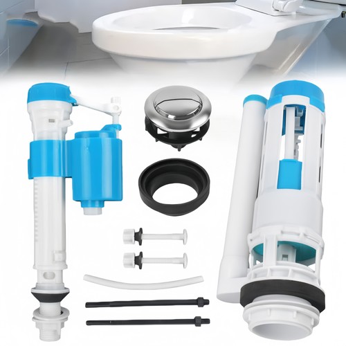 Dual toilet flush valve - dual, push