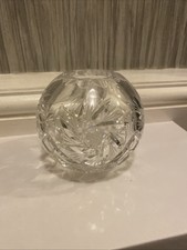Vintage Cut Glass Rose Bowl