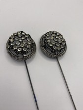 EXQUISITE PAIR OF ANTIQUE  HAT  PINS, ( A311)