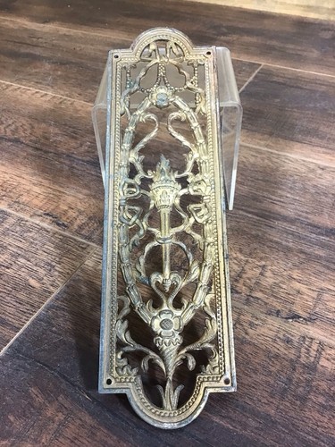 Antique pierced brass finger - brass,