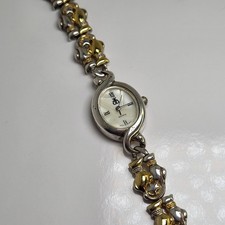 Brooks & Bentley Cats Sterling Silver Watch Quartz MOP Face 31.25g [A67]