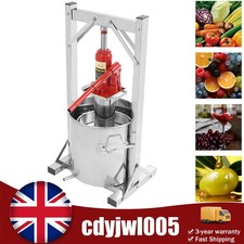 12L Stainless Steel Fruit Press Wine Cider Making Machine Grape Apple Juicer NEW