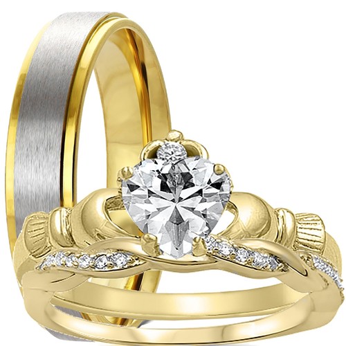 His her celtic claddagh - his,