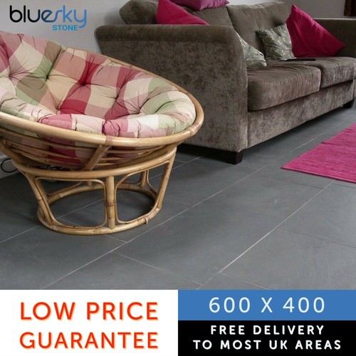Grey slate tiles - grey, 600x400x10mm|