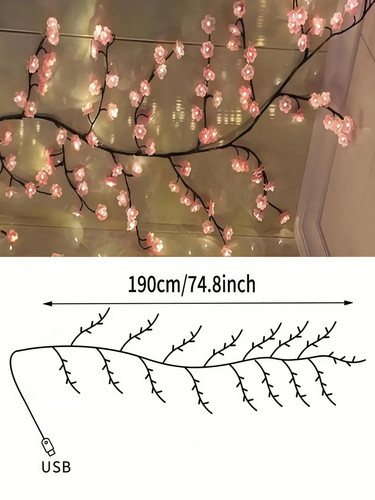 1pc cherry blossom tree lamp - 1pc,