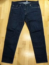 EDWIN, Mens Tapered Jeans, 36x32 KAIHARA YOSHIKO LEFT HAND 12.5OZ, dark blue