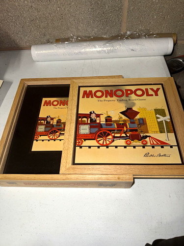 Monopoly wooden box board - monopoly,