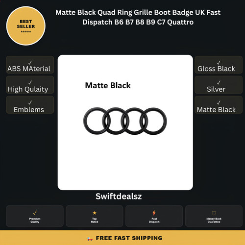 Matte black quad - matte,