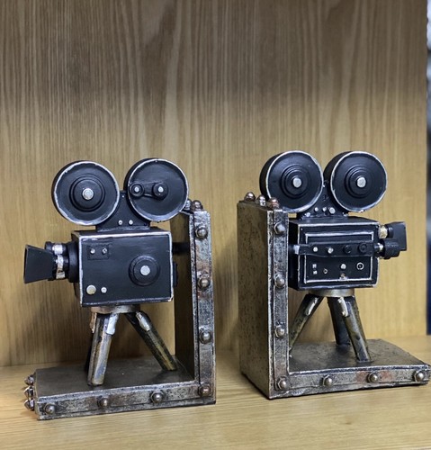Vintage book ends camera - book,