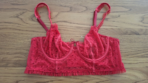 Boutique red lace mesh - m&s,