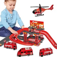 Kids Parking Garage Toy Set with 6 Themes, Multi-Storey Car Park