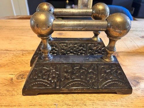 Antique brass and cast - , iron
