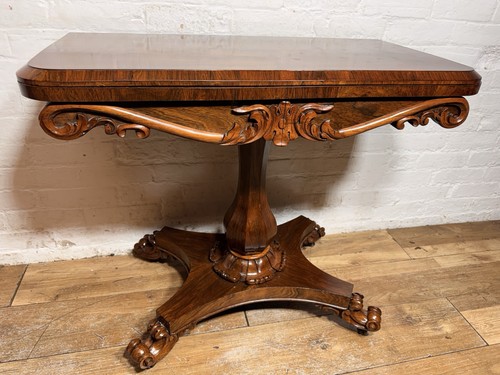 Victorian rosewood card table - rosewood,