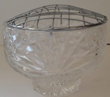 Cut glass rose bowl 4.5" across