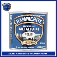 Hammerite 250ML Smooth / HAMMERED / SATIN Direct Rust Metal Paint - ALL COLOURS