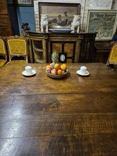 Huge Early Oak 18th Century Drop Leaf Gateleg Dining Table Seats 8 - 10 + Drawer