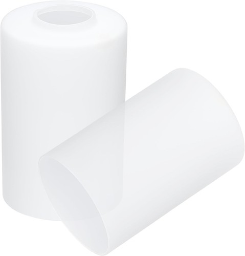 Frosted white glass cylinder - frosted,