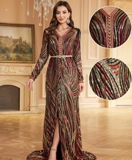 Maxi dress Bridesmaid evening gown multiway sequins formal infinity size 10