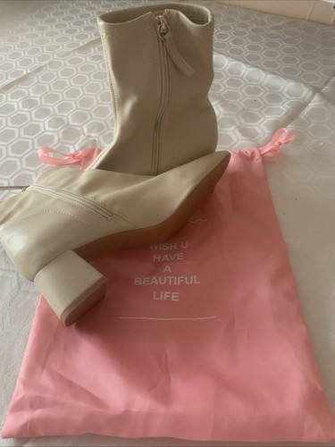 Zara almond leather boots size - almond,