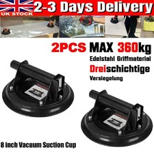 2PC 8'' Glass Vacuum Suction Cup Pads Heavy Duty Tile Stone Glass Suckers Lifter