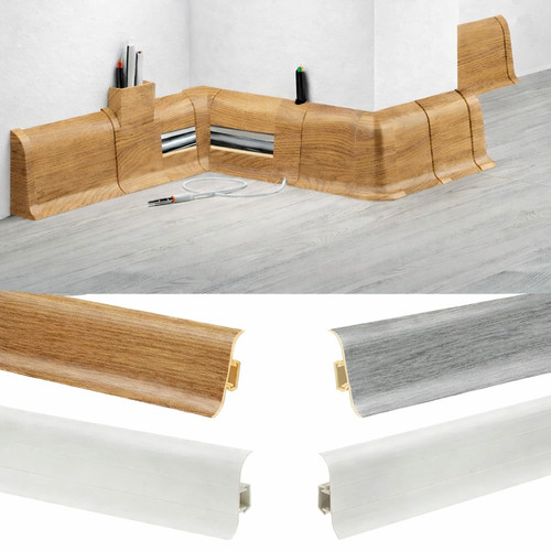 Plastic skirting board 59mm - plastic,