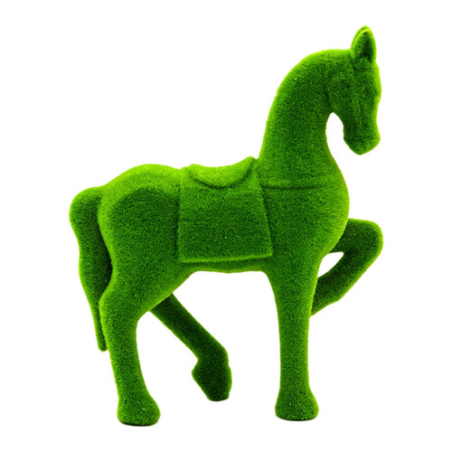 Flocked horse resin - resin, garden