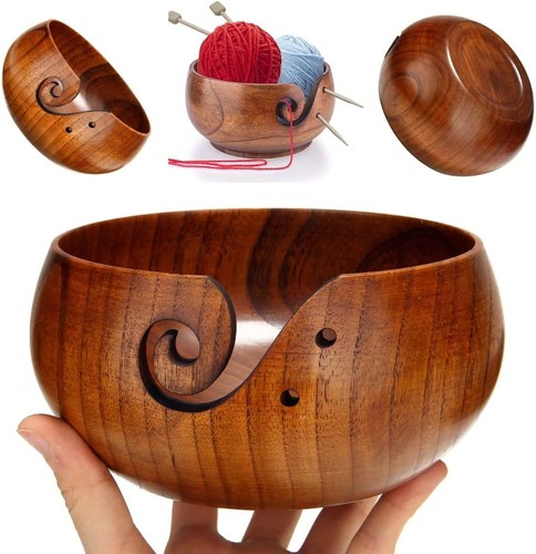 Large wooden yarn bowl - large,