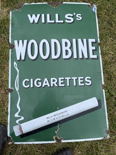 Wills woodbine enamel - woodbine, sign