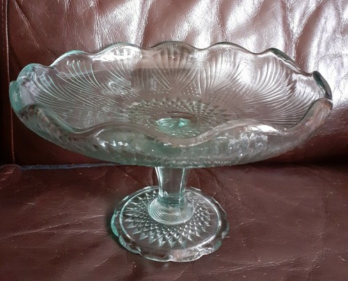 Pressed glass footed - pressed,