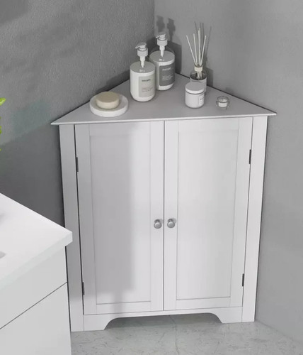 White corner cabinet wooden - corner,